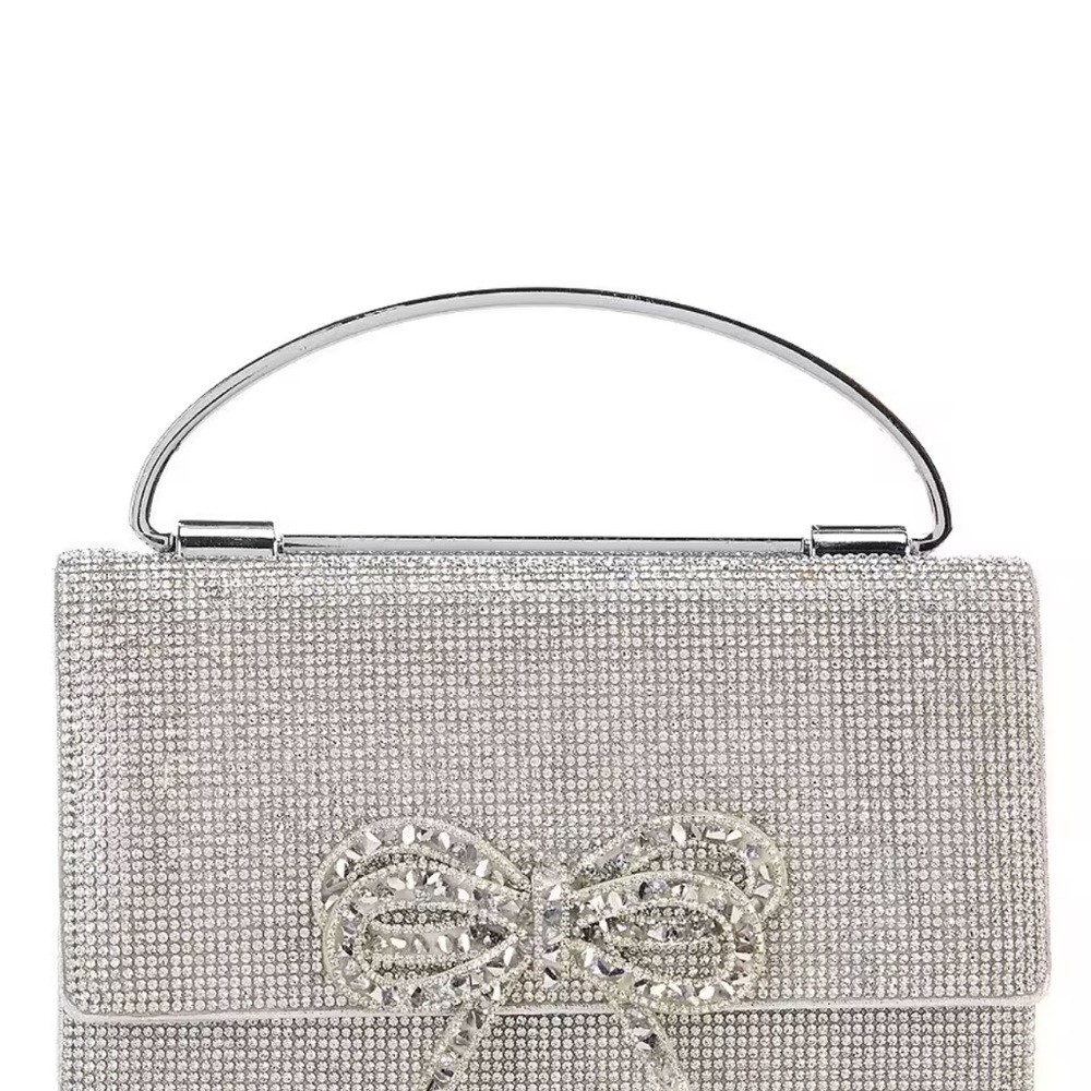ANTONIO MELANI Silver Crystal Clutch